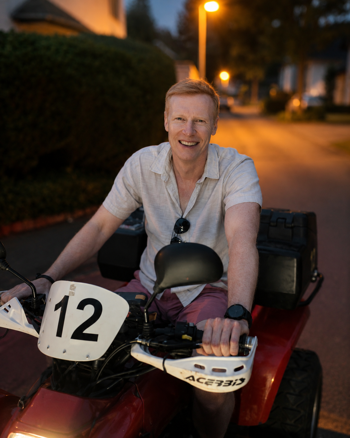 Tobias Harzen auf seinem Quad
